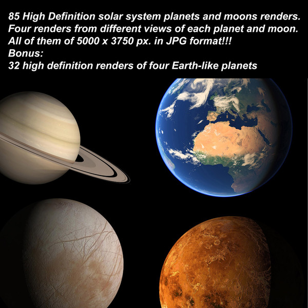 85 Planets and Moons renders JPG version.